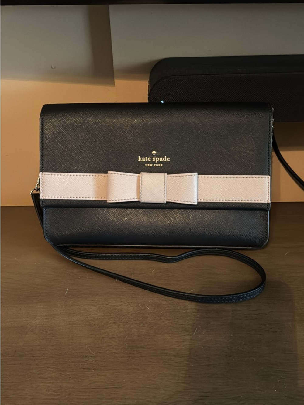 Kate Spade New York Veronique Kirk Park Saffiano Leather Bow Crossbody Bag